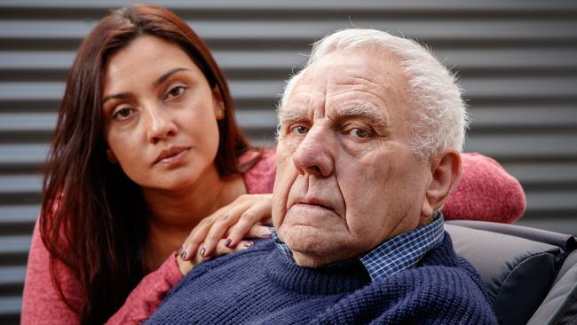 Mrs Jenkins’ daughter Jen Bowen and husband Frank Jenkins. Picture: Matt Turner