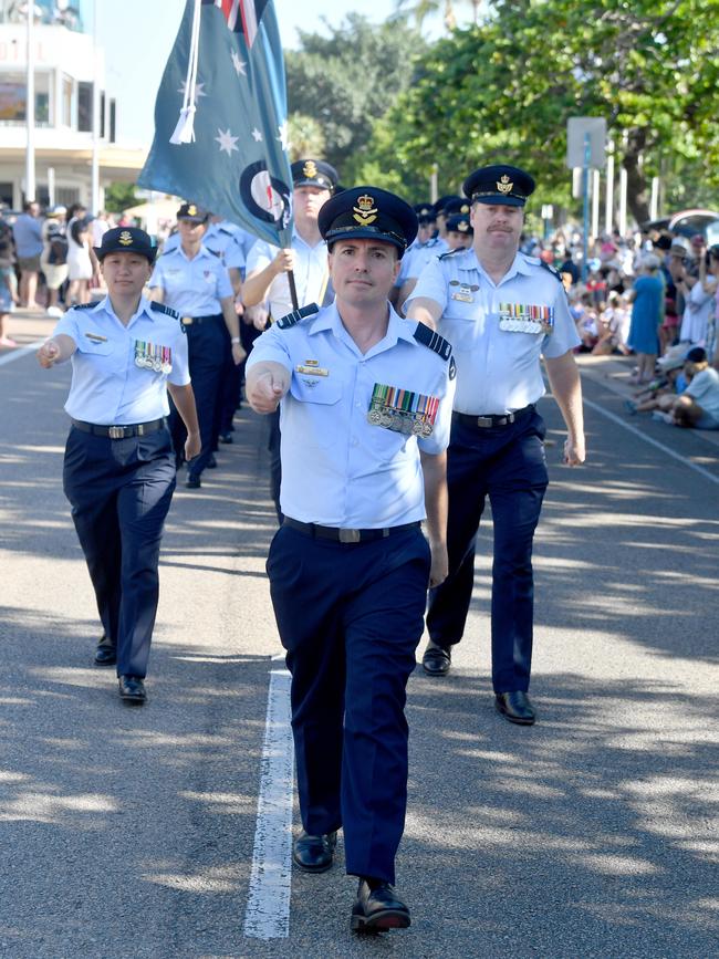 Anzac Day 2025. Strand parade in Townsville. Wing Commander Luke Headley. Picture: Evan Morgan