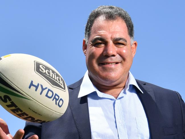 Mal Meninga is seen posing for a photograph at the Titans High Performance Centre on the Gold Coast, Wednesday, November 7, 2018. Mr Meninga, who is the current Australian team coach has joined the Gold Coast Titans NRL club as their head of performance and culture. (AAP Image/Darren England) NO ARCHIVING, EDITORIAL USE ONLY