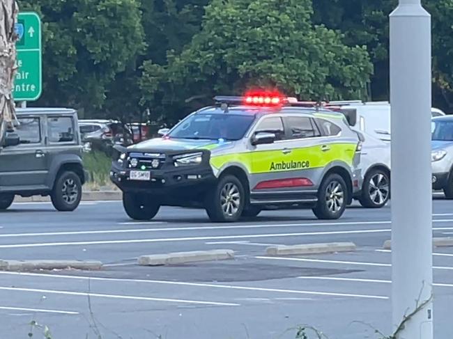 Motorcyclist hospitalised in Gold Coast M1 crash. Picture: Charlton Hart.