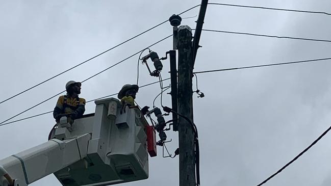 Ergon crews have been hard at work to restore power to thousands of residents across Cairns. Picture: Ergon Energy