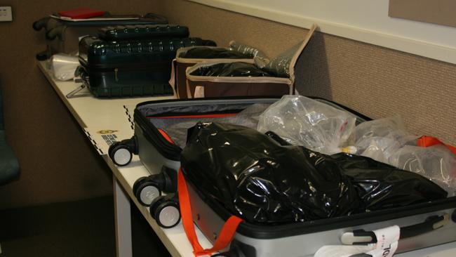 Chang’s luggage was seized at Adelaide Airport in February. Source: Australian Customs and Border Protection Services.