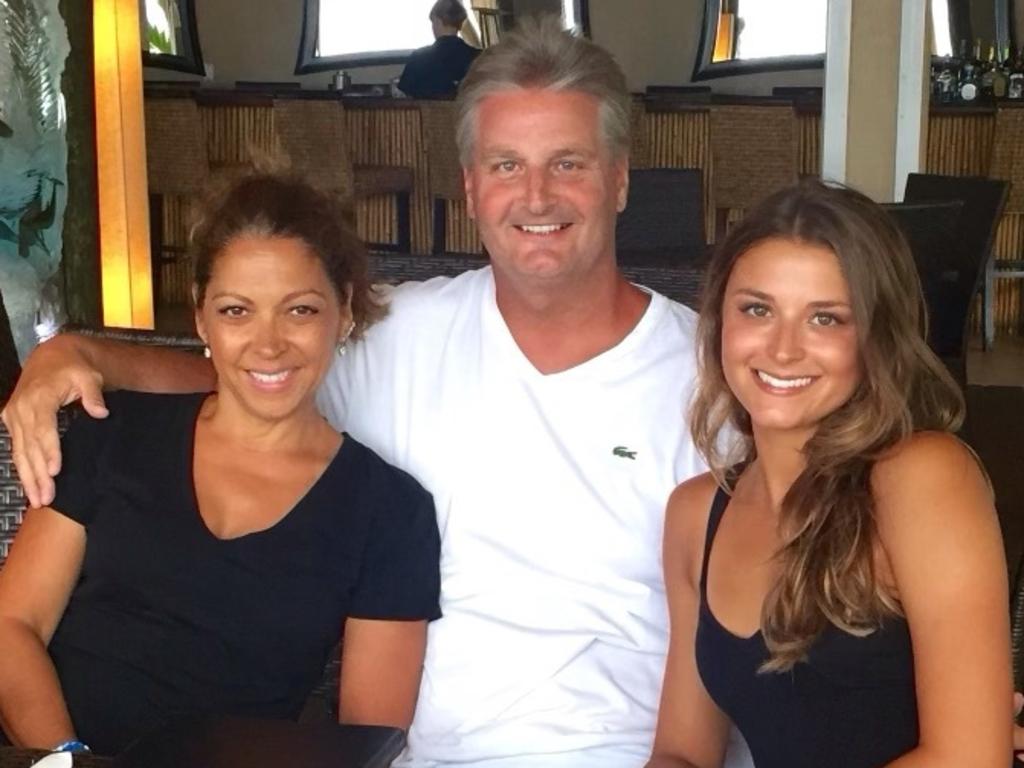 Tasmania JackJumpers coach Scott Roth with wife Lorie and daughter Dene. Picture: Supplied