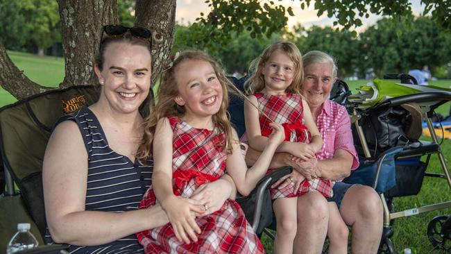 (From left) Katie Connolly, Chloe Connolly, Ella Connolly and Dianne McGrath. Triple M Mayoral Carols by Candlelight. Sunday 8th December, 2024. Picture: Nev Madsen.