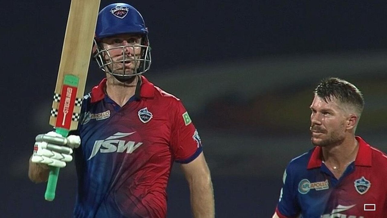 David Warner and Mitchell Marsh fired Delhi to a massive win in the IPL. Photo: Fox Sports