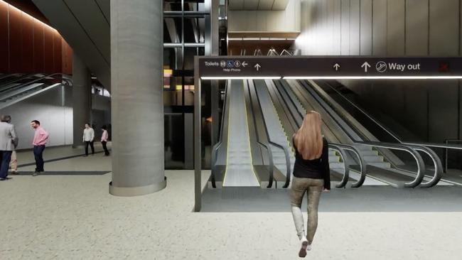 Inside the new Roma Street station. Picture: Cross River Rail