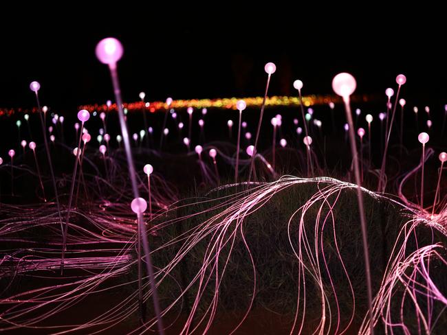 Bruce Munro visited Uluru in 1992 and was inspired to create Field of Light. Picture: Mark Pickthall