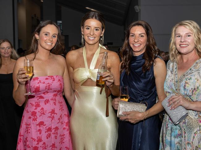 Amber Martin-Smith, Maddy Chinn, Bianca Walker and Sharn Ernst at the 2025 NTCA and AACo Gala Dinner at the Darwin Convention Centre. Picture: Pema Tamang Pakhrin