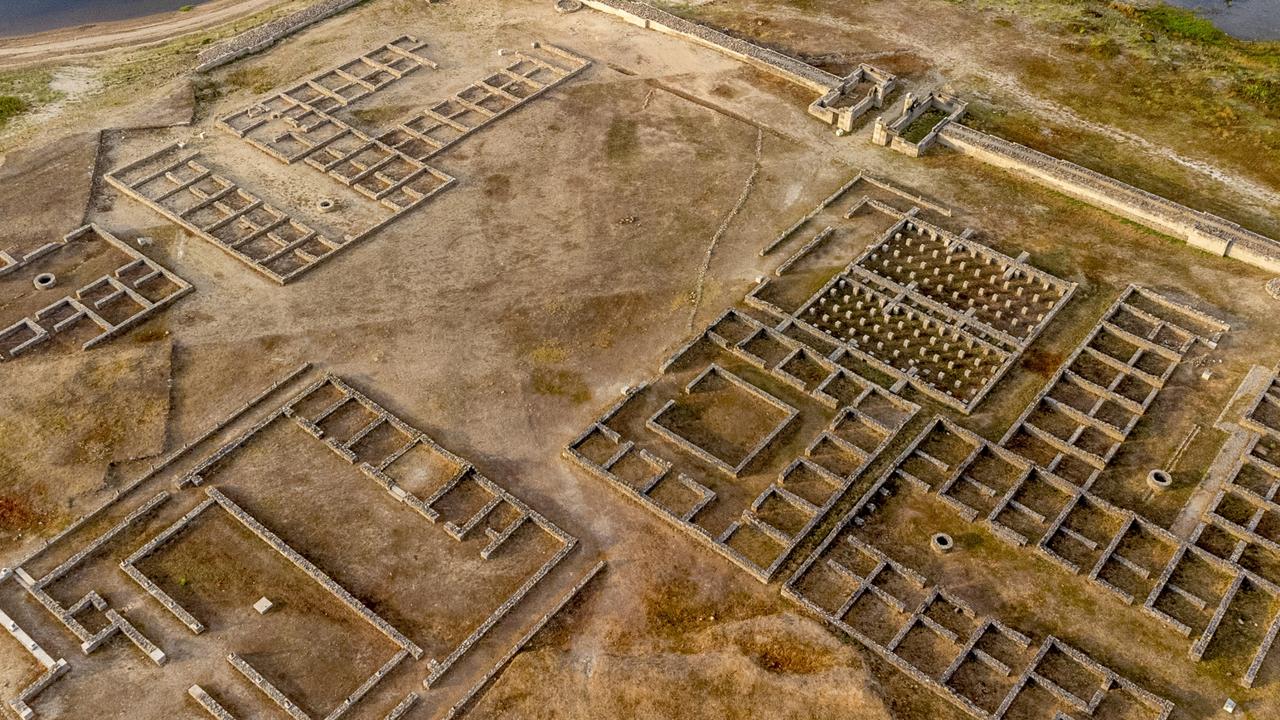 The ghost village has re-emerged from the. Picture: EPA/Brais Lorenzo