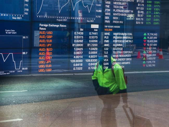 SYDNEY, AUSTRALIA - NewsWire Photos, SEPTEMBER, 07 2021: A general view of the Australian Stock Exchange in Sydney as Australia is hit economically by numerous city and state lockdowns. Picture: NCA NewsWire / Gaye Gerard