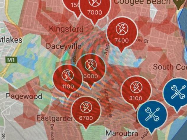 Power is currently out to customers in Centennial Park, Clovelly, Coogee and surrounding suburbs.