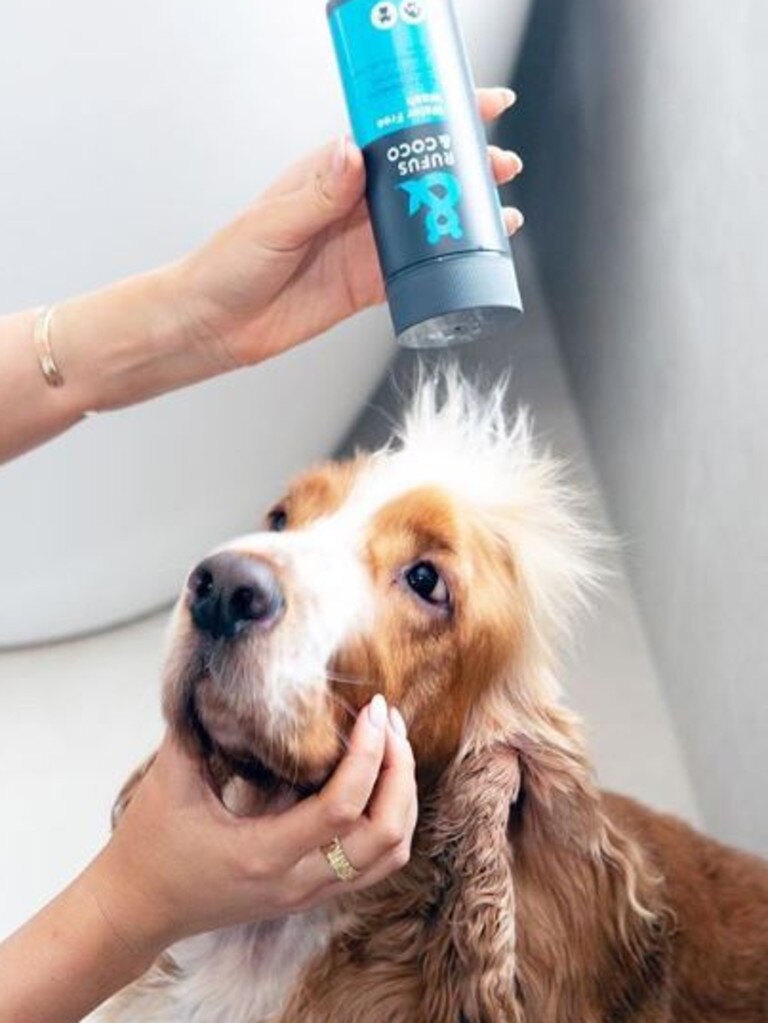 Your pooch will be the best looking dog in the dog park after a therapy mud bath. Source: Instagram/rufusandcoco