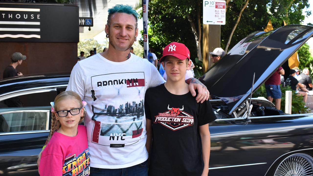 Emiley, Matthew and Reiley Storer at the Quay Street Show ‘n’ Shine at Rockynats 2022.