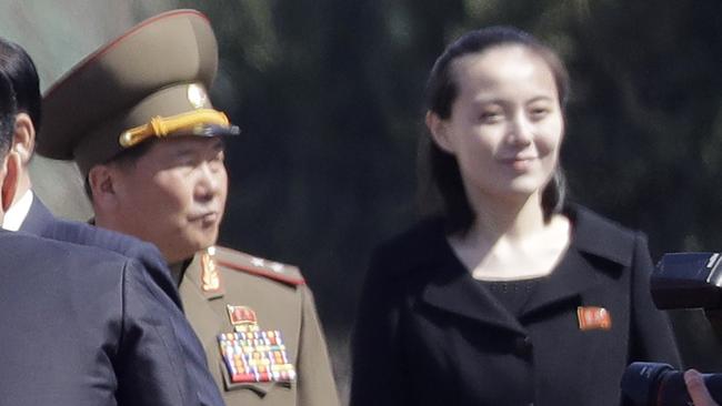 Kim Yo-jong will be part of the high-level delegation coming to the South for the Pyeongchang Winter Olympics. Picture: Wong Maye-E/AP