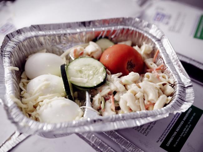 ****  LEGAL WARNING ****- SUNDAY TELEGRAPH ONLY - MUST CHECK WITH PIC ED JEFF DARMANIN BEFORE PUBLISHING ONLINE OR PRINT -Sunady Telegraph gets an inside look at life inside Australia's most infamous prison Goulburn Correctional Centre which includes the "Supermax" wing housing some of the nations worst ofenders. Photo shows inmates dinner meal. PICTURES SAM RUTTYN.