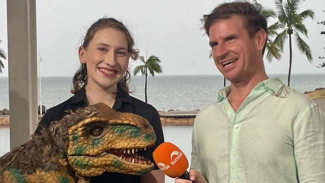 Sunrise host Sam Mac with staff from Billabong Sanctuary, Townsville.