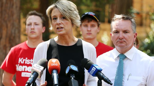 Labor's candidate for Bennelong Kristina Keneally refused to rule out a run at Senate if she doesn’t get up this weekend. Picture: AAP