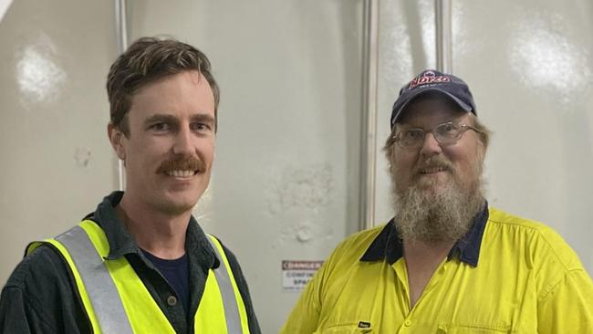 Trent Dobrunz and James Young work at Norco in Lismore and say they are relieved and optimistic to know they’ll have work for another 10 weeks minumum.