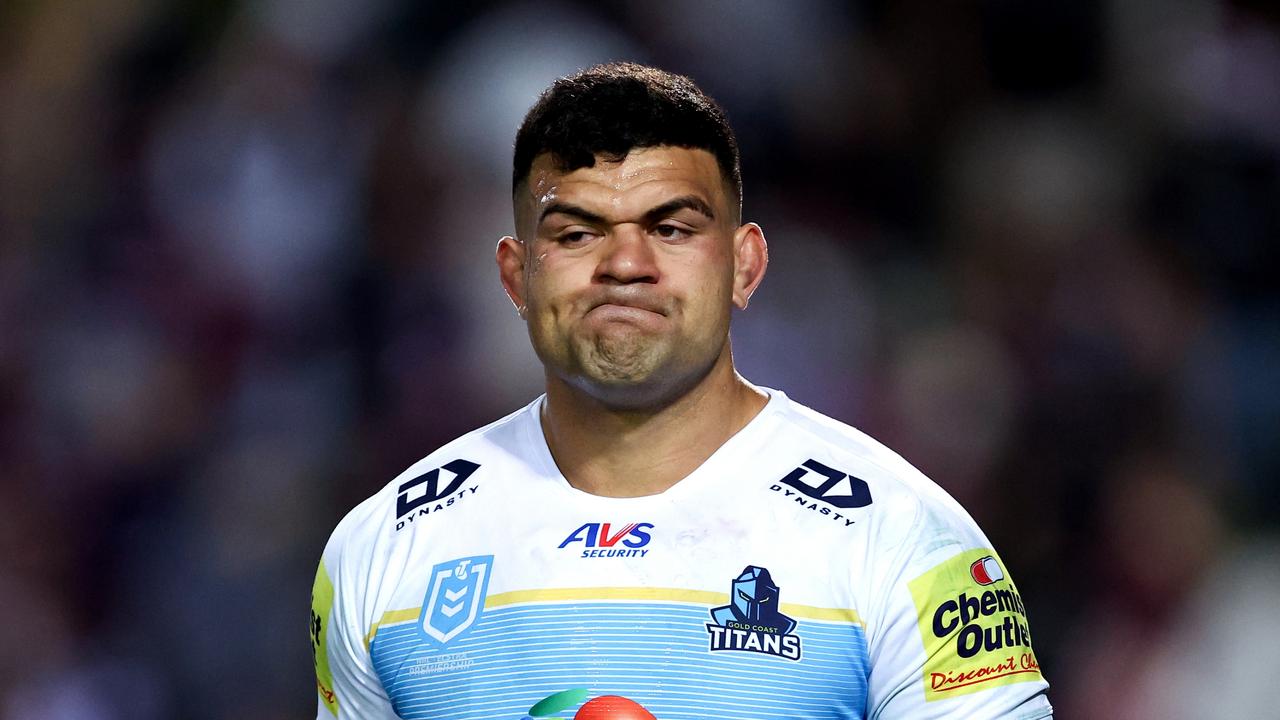 David Fifita faces the Roosters for the first time since he backflipped on a deal to join them in 2025. Picture: Brendon Thorne/Getty Images