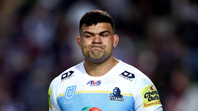 David Fifita faces the Roosters for the first time since he backflipped on a deal to join them in 2025. Picture: Brendon Thorne/Getty Images