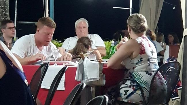 A picture posted on social media on Sunday showing Clive Palmer in Fiji. Picture: Twitter