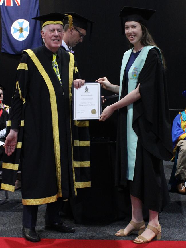 Moselle Findlay graduated with a Bachelor of Business (Management and Marketing) at the CQUniversity graduation ceremony in Bundaberg on December 14, 2023.