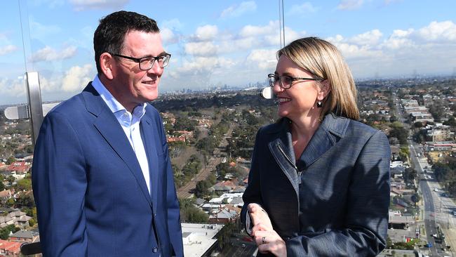 Premier Daniel Andrews and Transport Infrastructure Minister Jacinta Allan have been subject to online abuse. Picture: AAP/Julian Smith