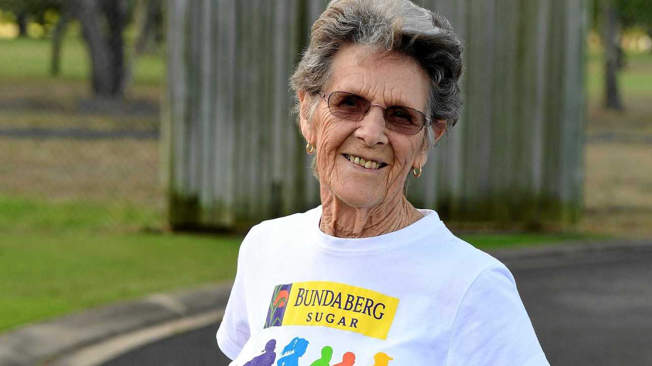 BREAKING BARRIERS: At 91, Mary Smith will be competing in her fifth Cane2Coral tomorrow. Picture: Mike Knott BUN020819RUN4