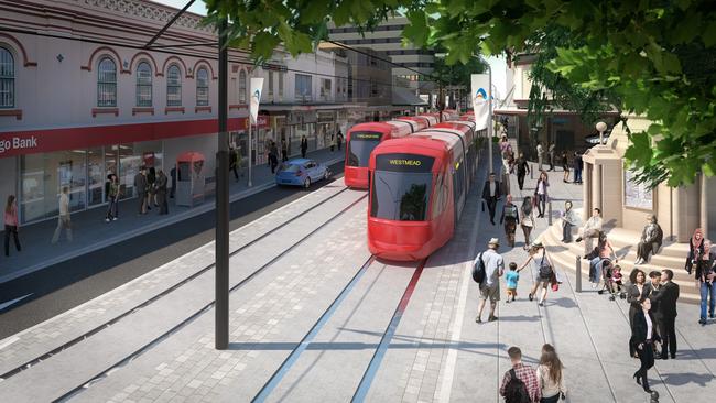 Parramatta Light Rail artist impression. Supplied