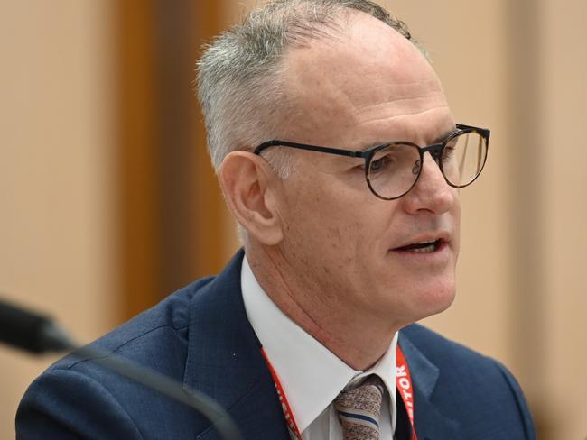 CANBERRA, AUSTRALIA. NewsWire Photos. JUNE 21, 2024.  Michael Miller, Executive Chairman at News Corp Australia at the Social Media Conduct Hearings at Parliament House in Canberra. Picture: NewsWire/ Martin Ollman