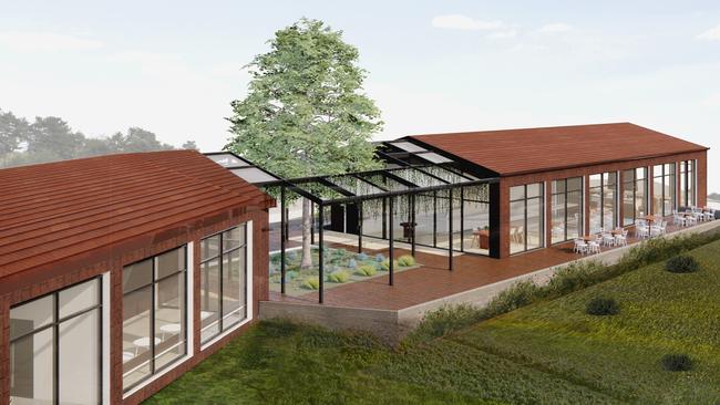 An existing Red Gum tree is expected to be the main feature of the courtyard. Picture: Plan SA.