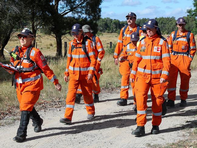 The search area is on the outskirts of Ballarat. Picture: Ian Currie