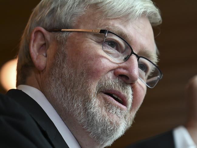 CANBERRA, AUSTRALIA, NewsWire Photos. AUGUST 10, 2023: Kevin Rudd at the unveiling of the Official portrait of former Prime Minister Hon DR Kevin Rudd at Parliament House in Canberra. Picture: NCA NewsWire / Martin Ollman