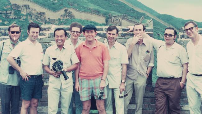 Australian journalists who accompanied Gough Whitlam on his historic trip to China in July, 1971. David Barnett is on the far right. Picture: Whitlam Institute