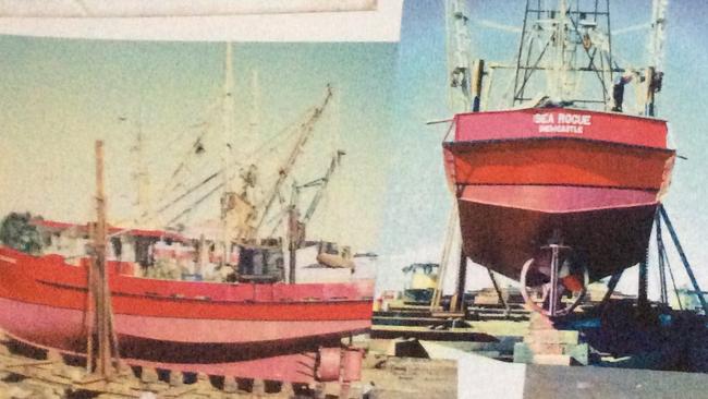 Michael’s snaps of Sea Rogue in dry dock. Picture: Supplied