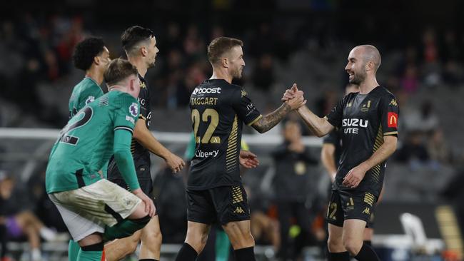 The A-League All Star celebrations weren’t even that wild. Pic: Michael Klein