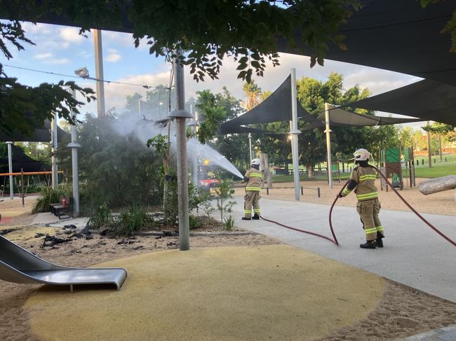 ‘Shameful act’: Police investigating playground fire