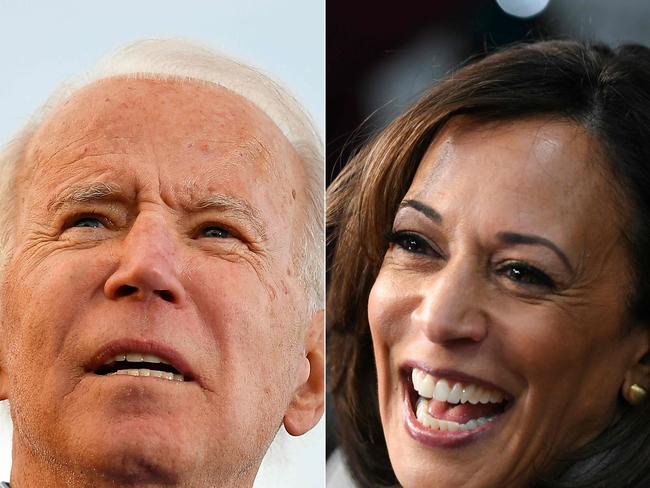 Joe Biden and Kamala Harris. Picture: AFP