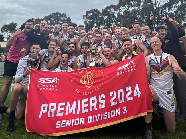 Canterbury rises to Division 2 after its drought-breaking flag last year.