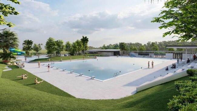 Zendev concept drawing of the Boyne Island Aquatic Centre.