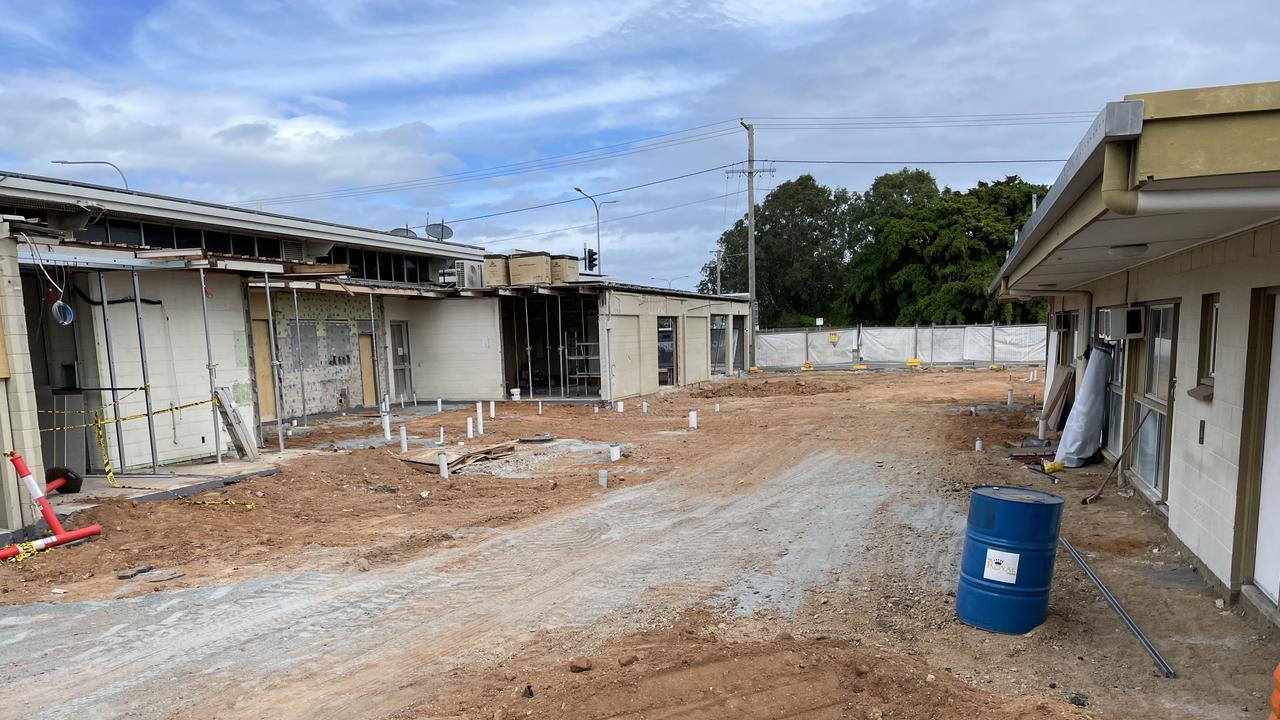 Construction is underway on The Fairfield's (formerly Oonoonba Hotel) new beer garden and bistro where part of the motel and pub once stood. Picture: Leighton Smith.