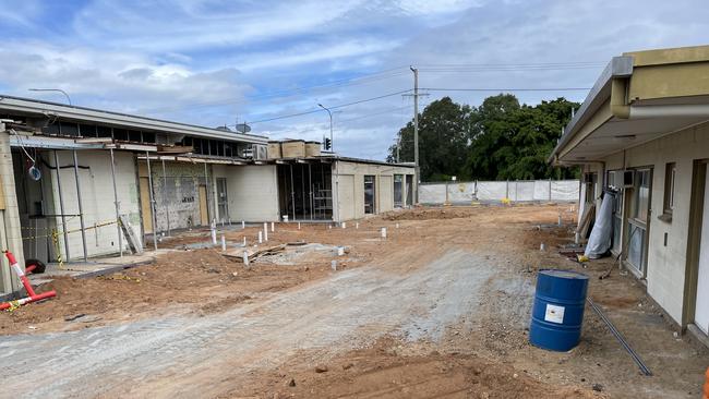Construction is underway on The Fairfield's (formerly Oonoonba Hotel) new beer garden and bistro where part of the motel and pub once stood. Picture: Leighton Smith.