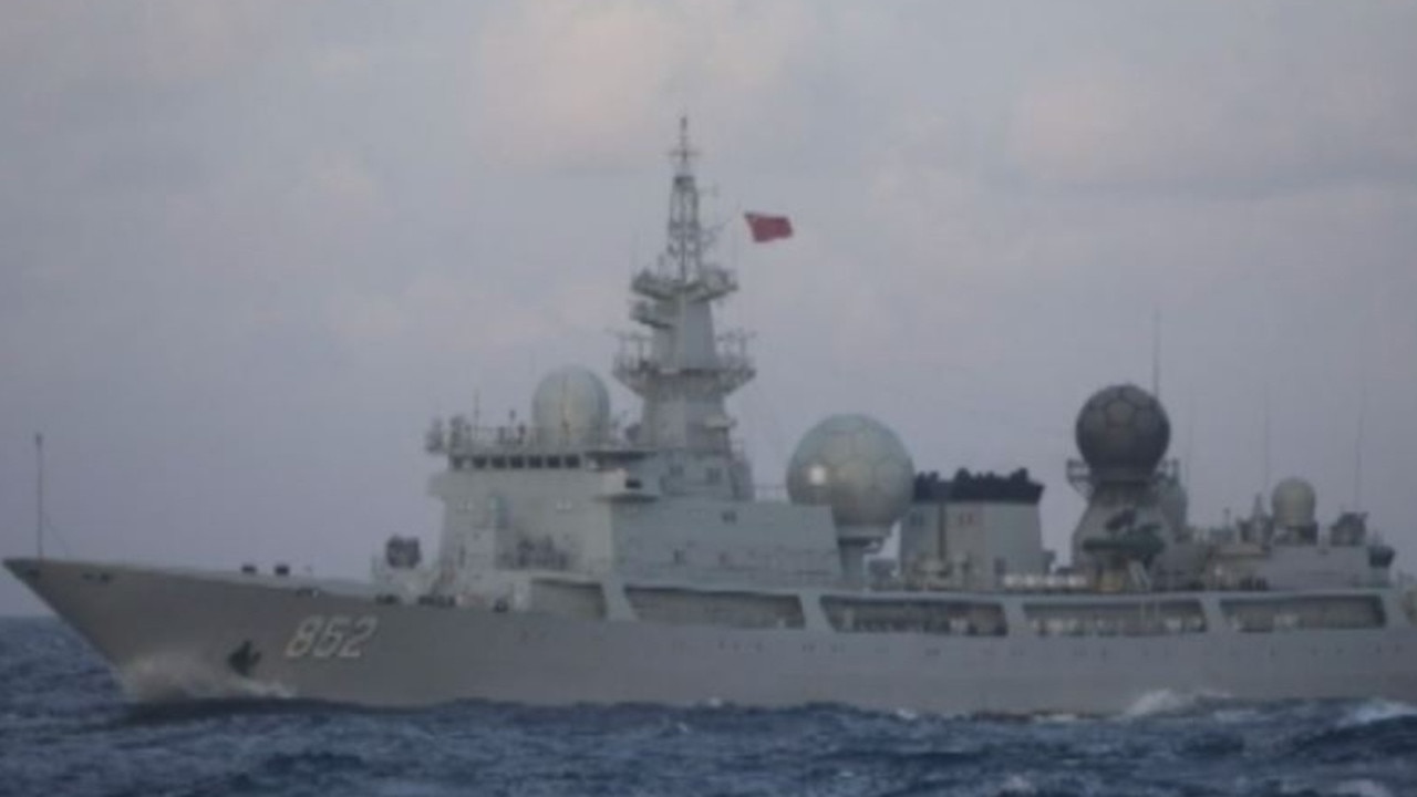 This is an image of a Chinese ship similar to the one that is off the Queensland coast at the moment. Picture: ABC News