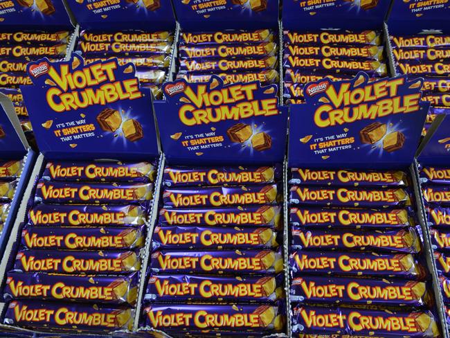 Violet Crumble bars remain a favourite with sweet eaters today. Picture: AAP