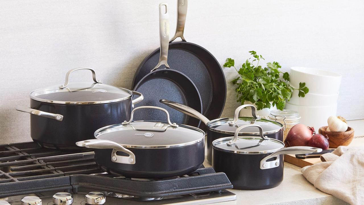 Up your cooking skills with this non-toxic, non-stick and eco-friendly set from GreenPan. Image: GreenPan.