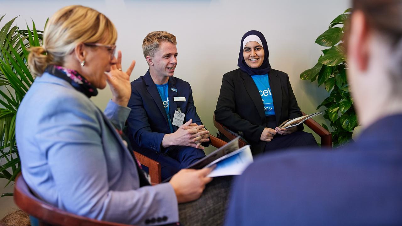 Children aged 15 and over can become UNICEF Young Ambassadors and play an important role speaking to Australian politicians about issues affecting children. Picture: UNICEF