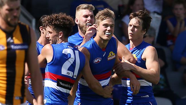 JLT Series, Western Bulldogs v Hawthorn: Marcus Bontempelli and Tom ...