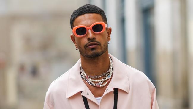 A guest at the Paris men’s shows in June 2021. Picture: Getty Images