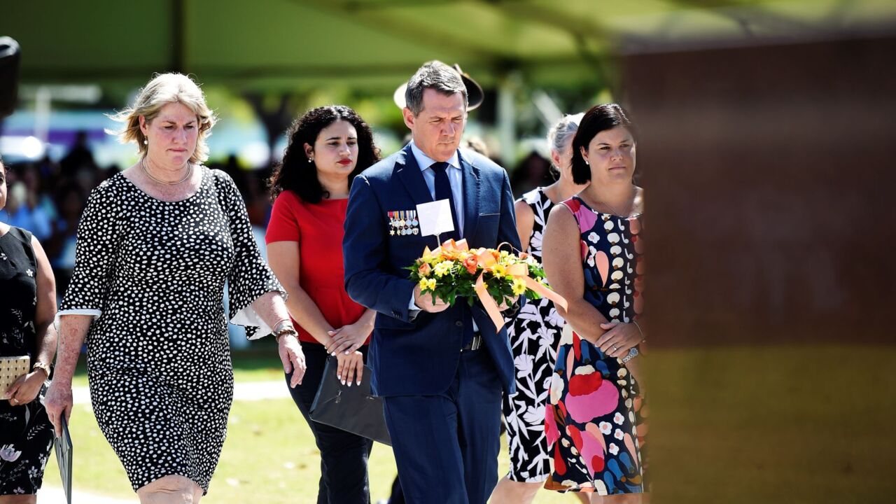 Territorians pause for 77th anniversary of the bombing of Darwin