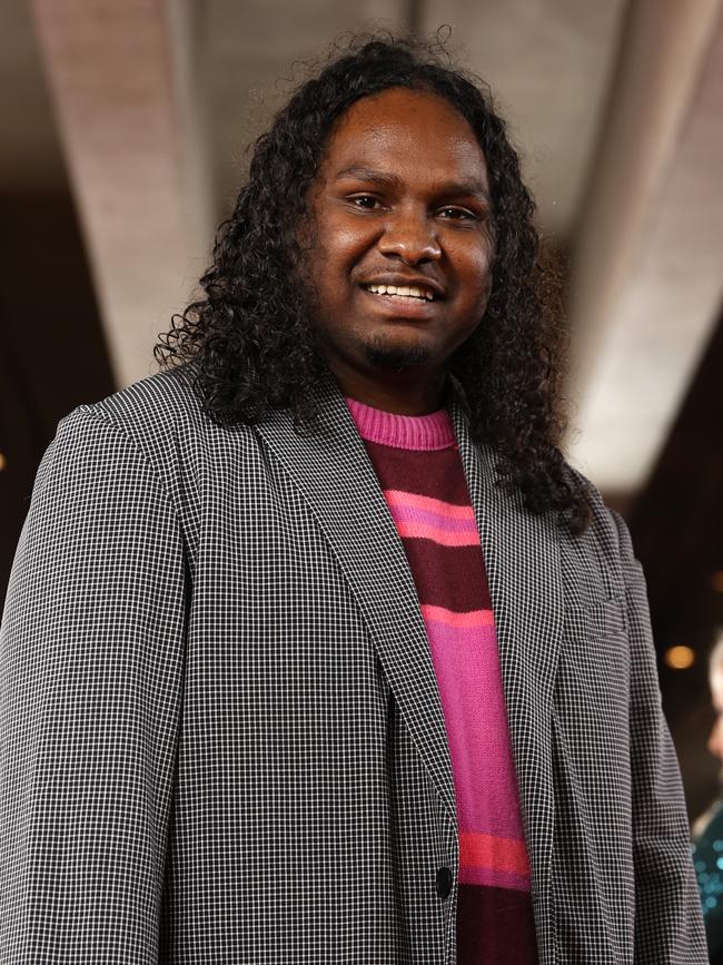 Baker Boy on the red carpet of the 2021 AACTA Awards at the Sydney Opera House. Picture: Jonathan Ng